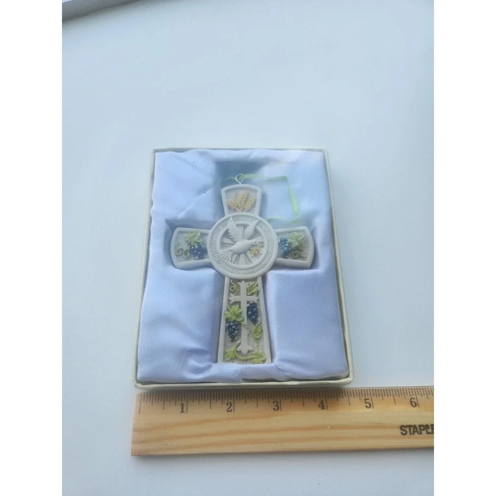 Holy Natures Harvest Themed‎ Cross Ornament Christening Baptism Favor In Box